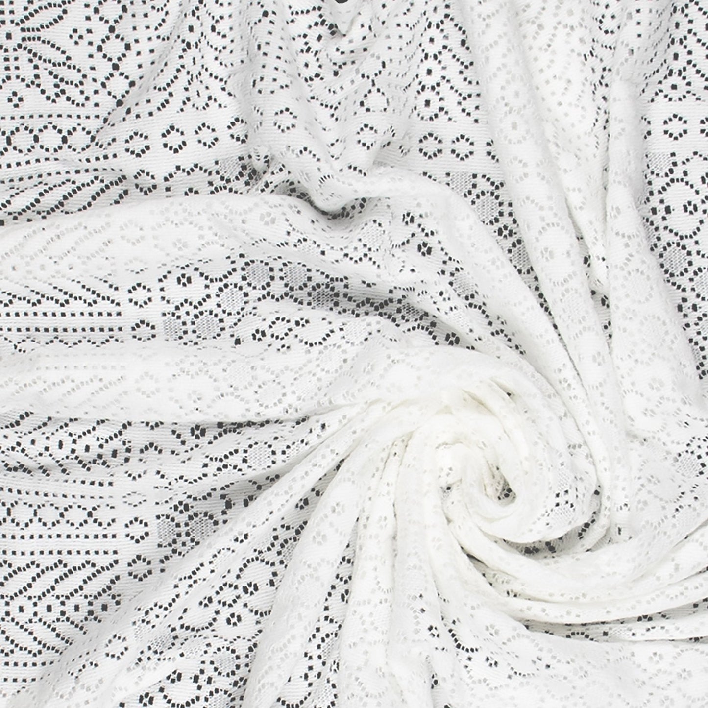 Southampton Home Lace Weave Baby Shawl ~ White ~