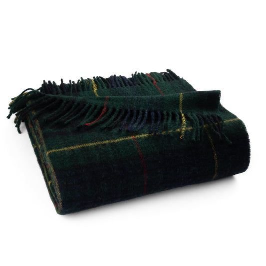 Highland Tweeds Shetland Lambswool Throw - Hunting Stewart
