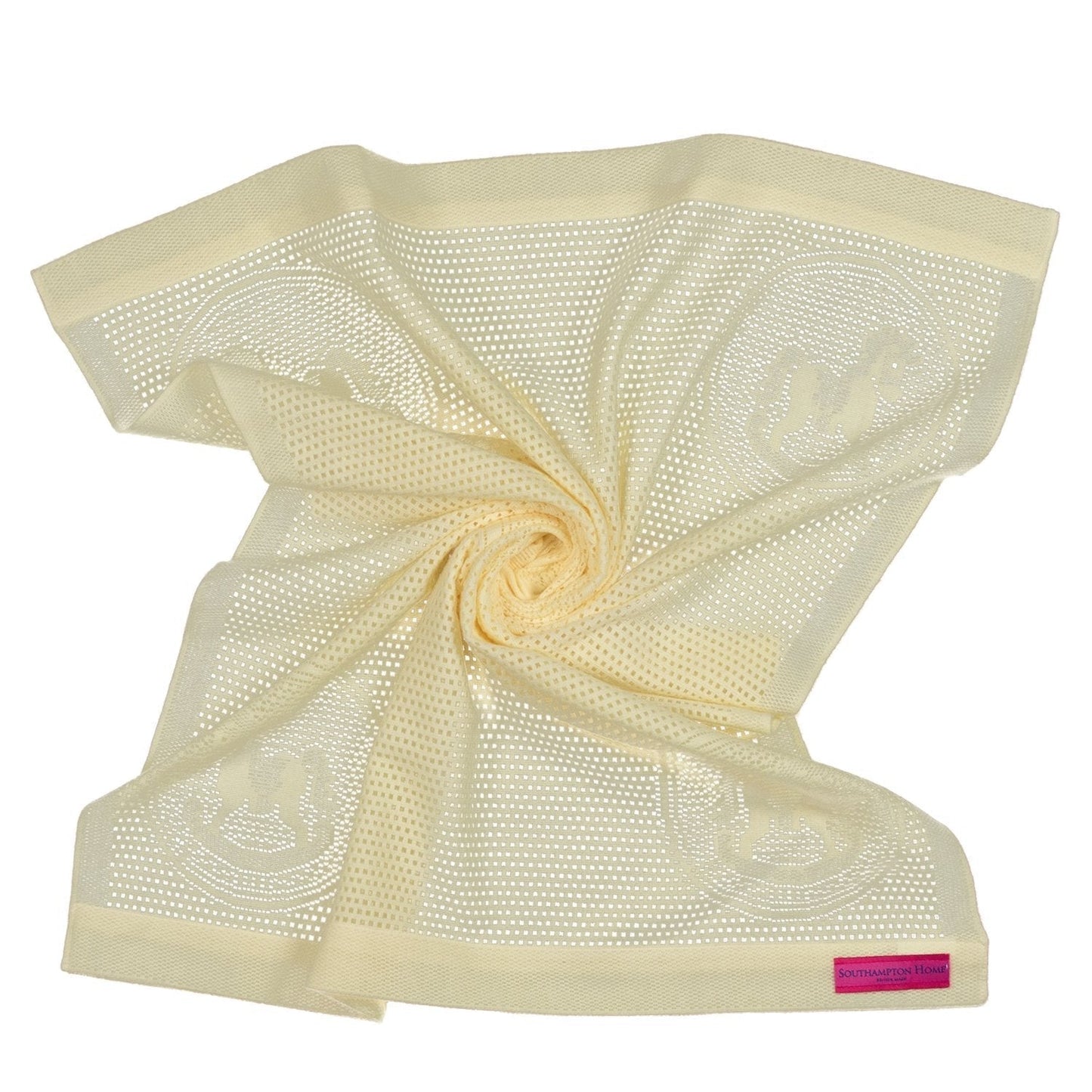 Southampton Home Lace Weave Rocking Horse Baby Blanket - Yellow