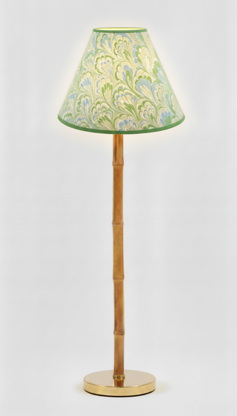 16" Empire Lampshade —  Hand-Marbled