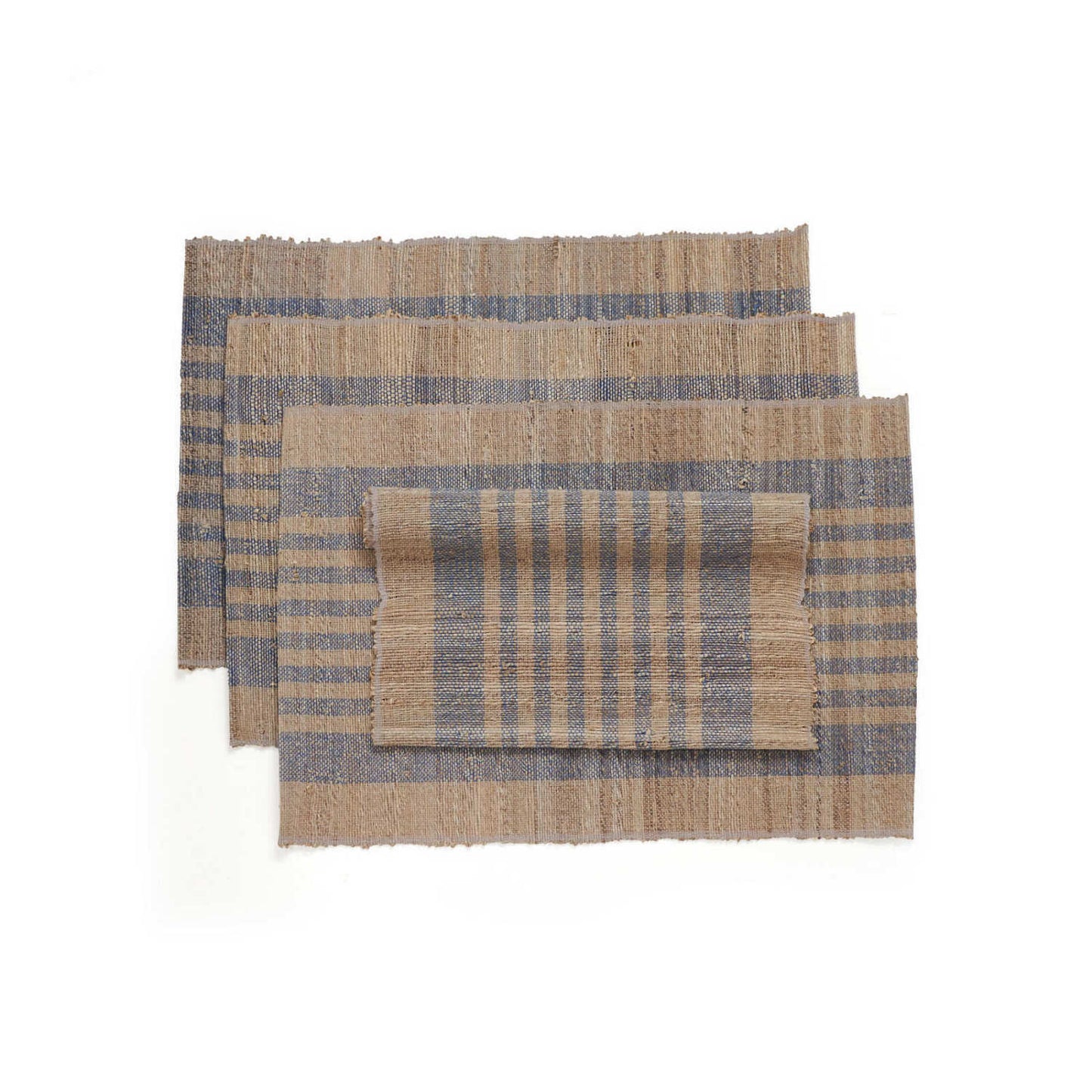 Handwoven Placemats | Banana Stem Fiber & Cotton | Set of 4 | Fair Trade | BISCOTTI STRATA