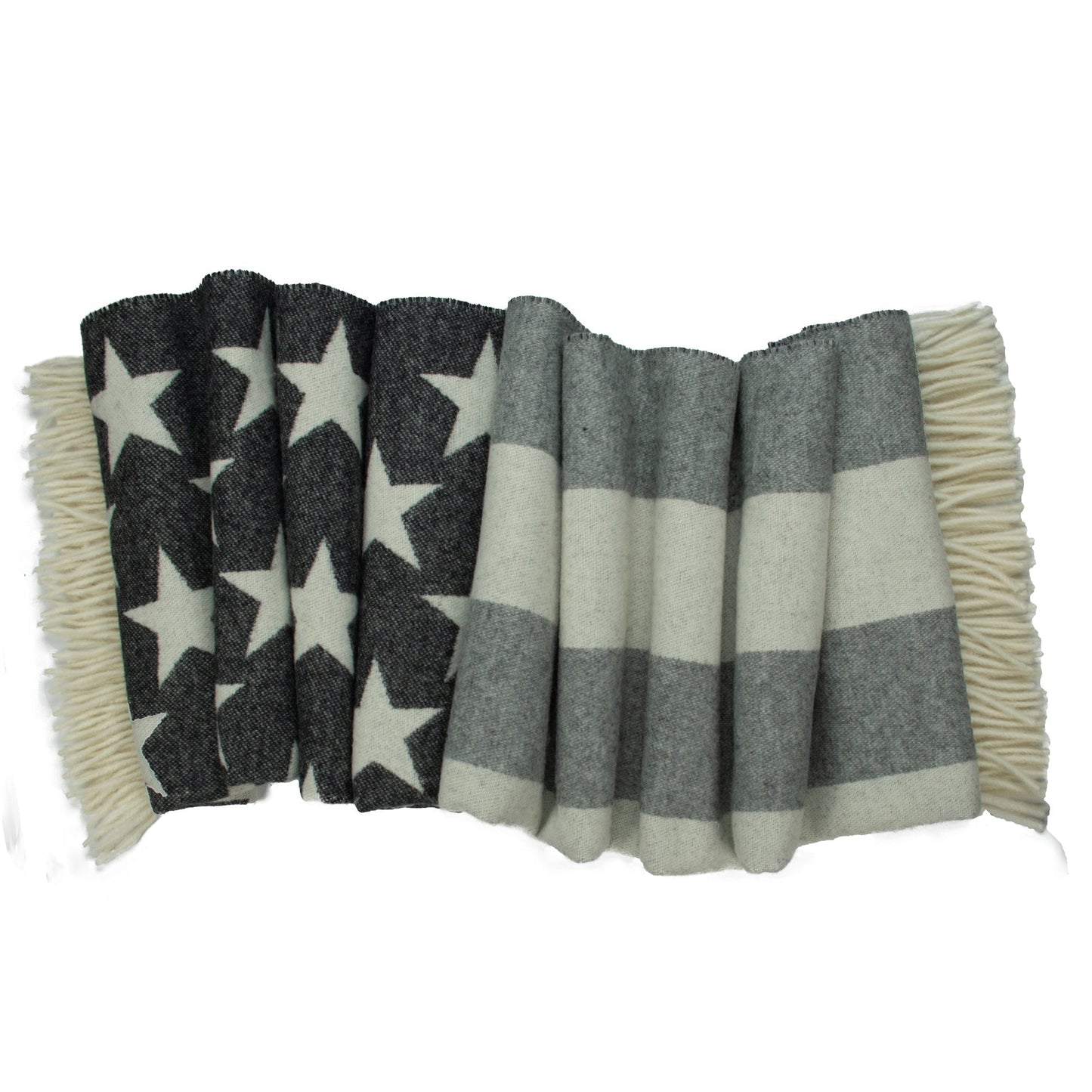 Monochromatic American Flag Merino Wool Throw