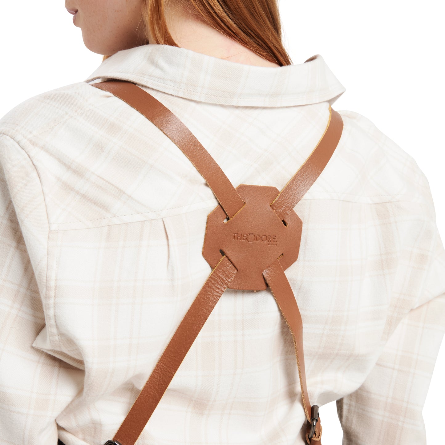 Waxed Canvas Work Apron with Leather Straps & Utility Pockets