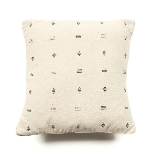 Nira Ochre Hand Spun Organic Cotton Handloom Pillow Cover