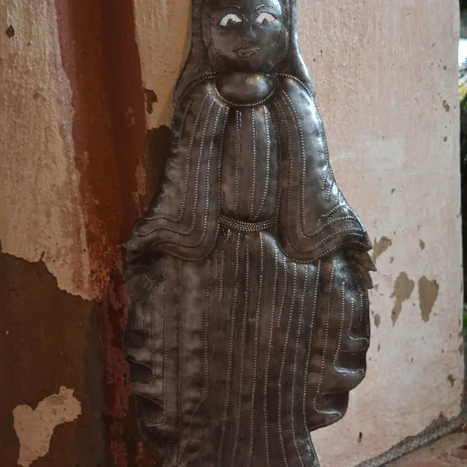 Blessed Virgin Mary Mother Madonna, Handmade in Haiti 6x17.5