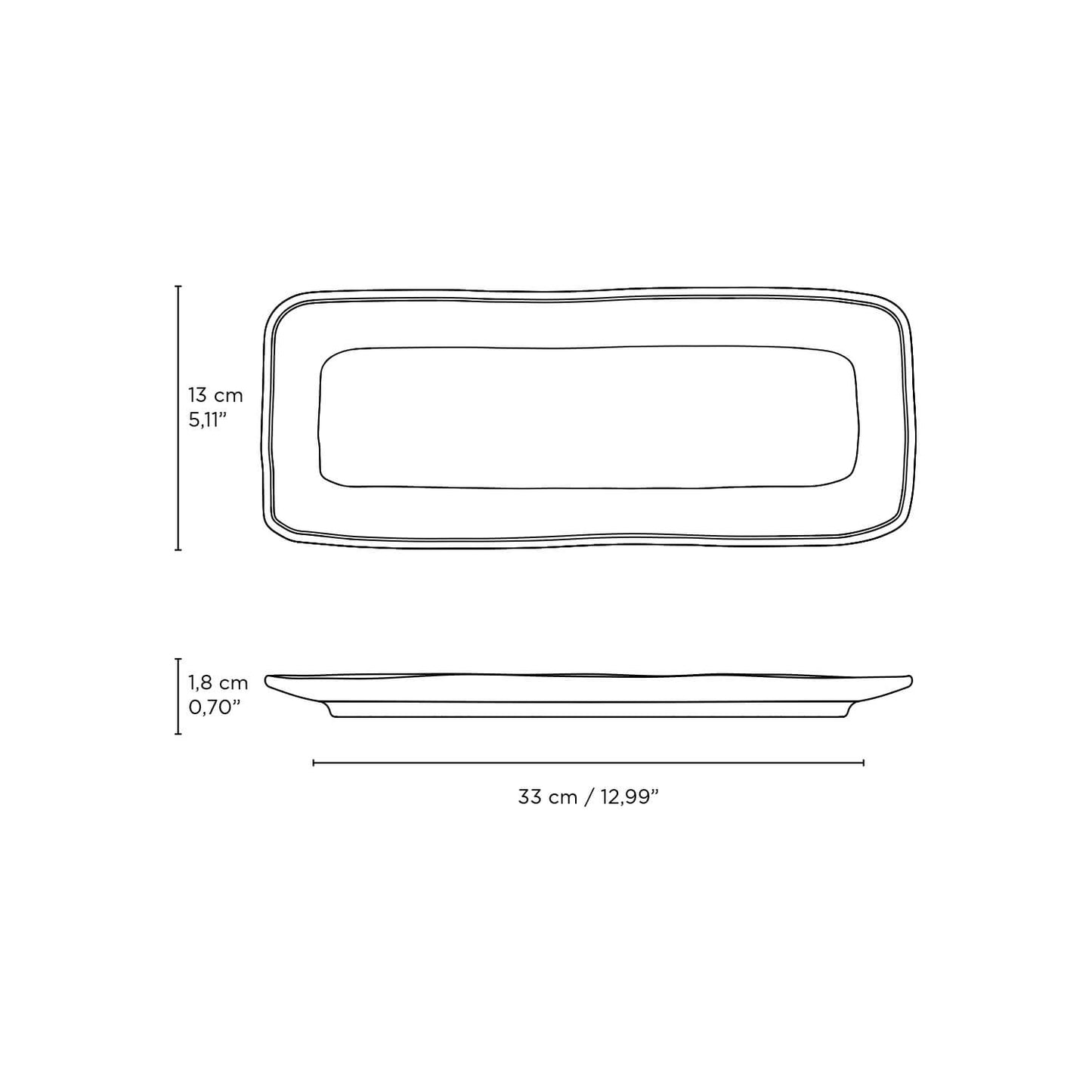 Rectangular Platter Medium Set of 4