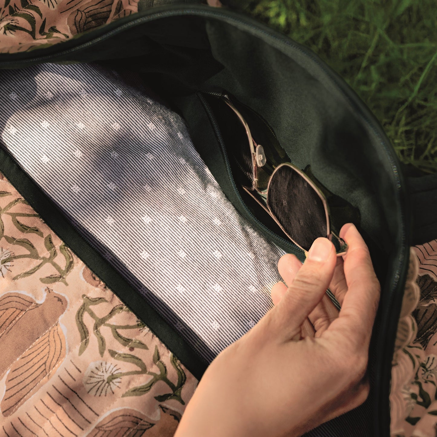 Peregrine Block Print Weekender Bag