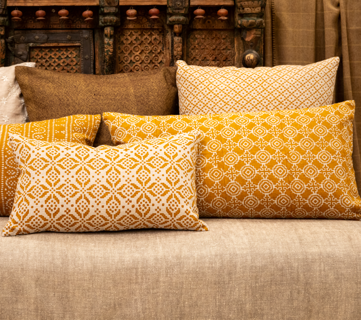 Kenya Ochre Decorative Pillow Cover