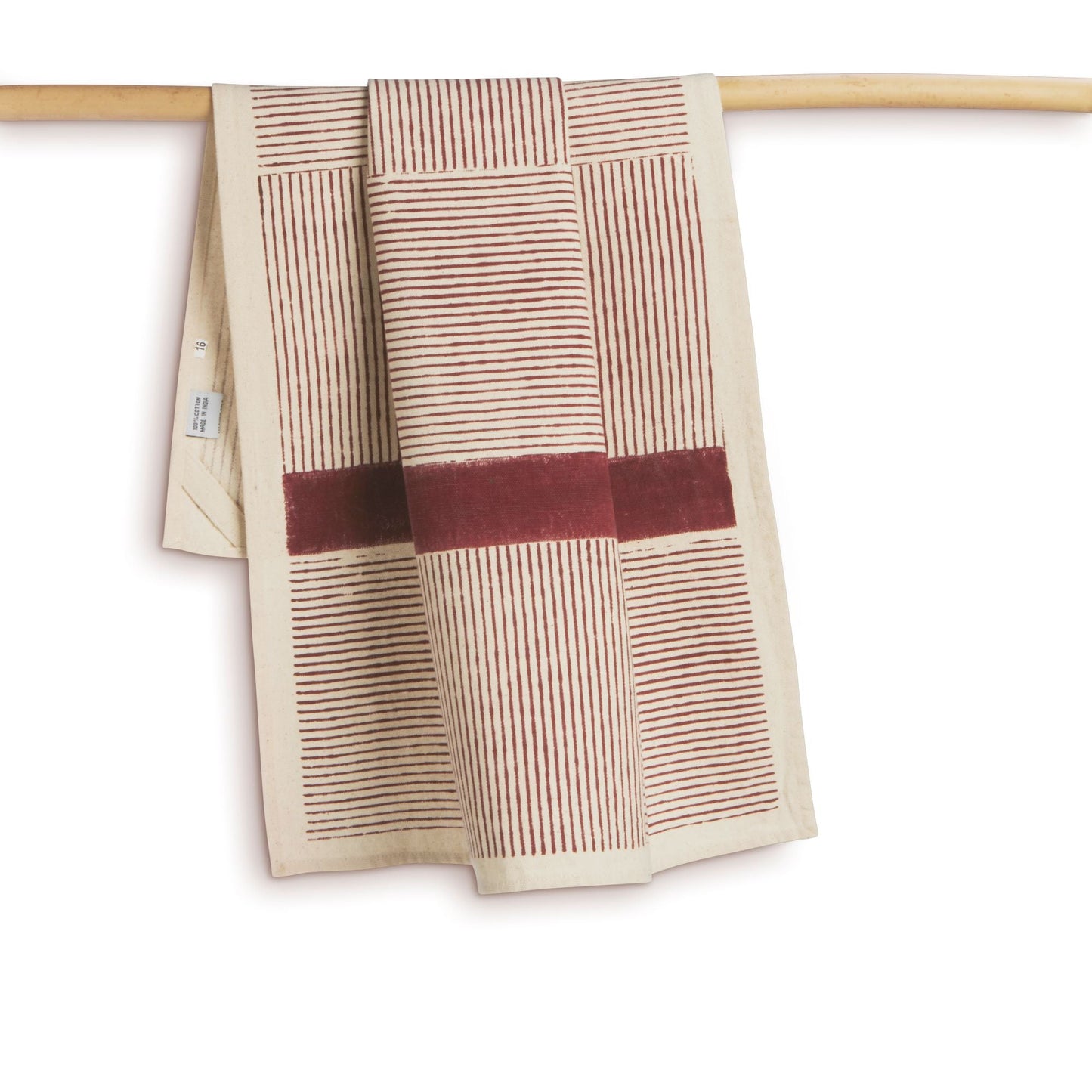 FEAST SLATE - Set of 2. Hand Block Printed Kitchen Towels - Cotton - Fair Trade - Artisan Made