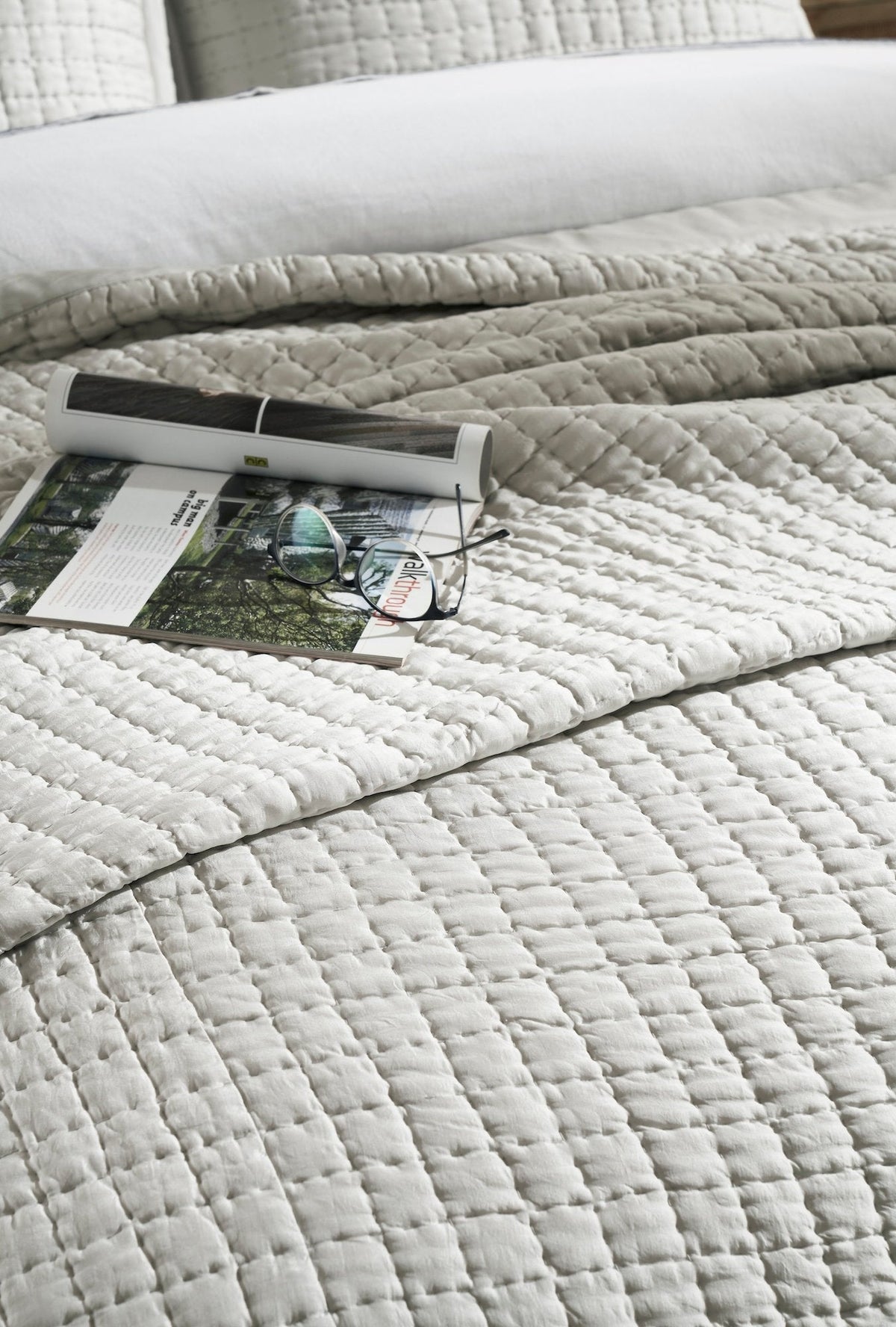 Malibu Square Quilted Silk Coverlet
