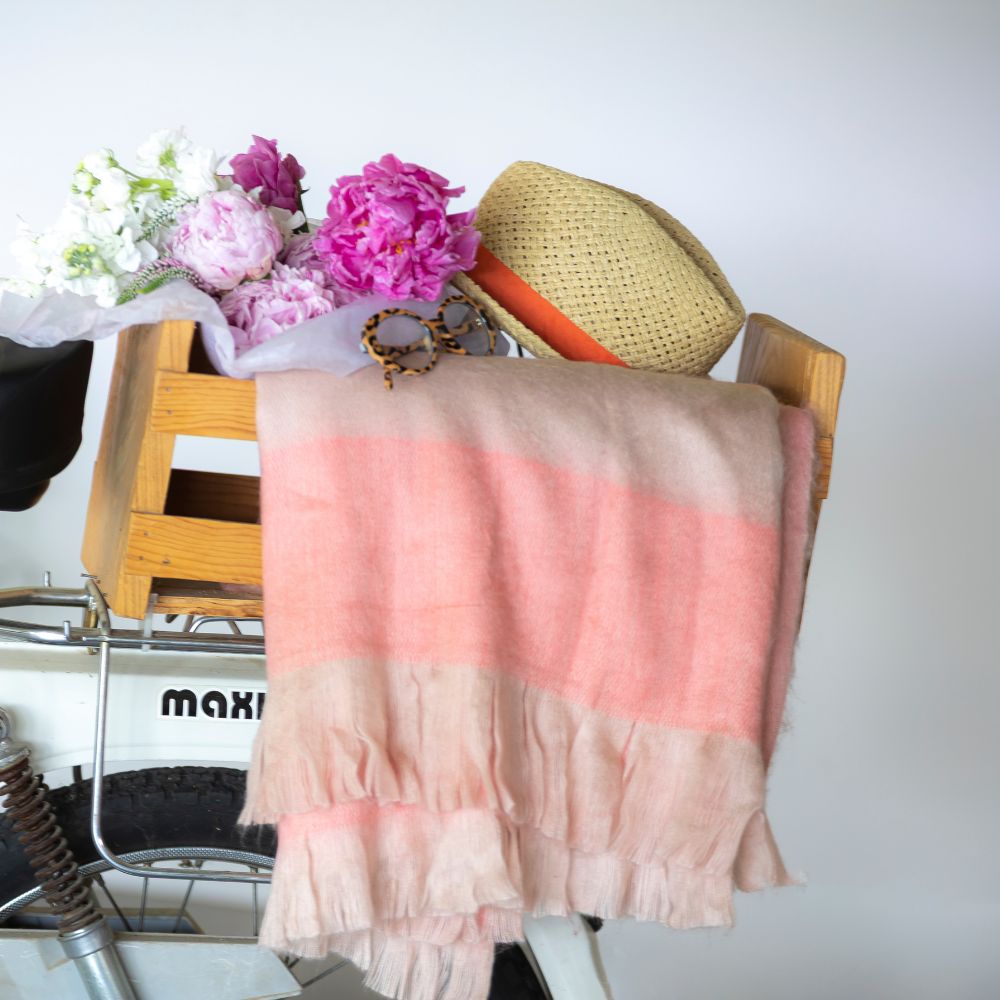Kallpa Collection - Faded Coral with Eyelash Trim