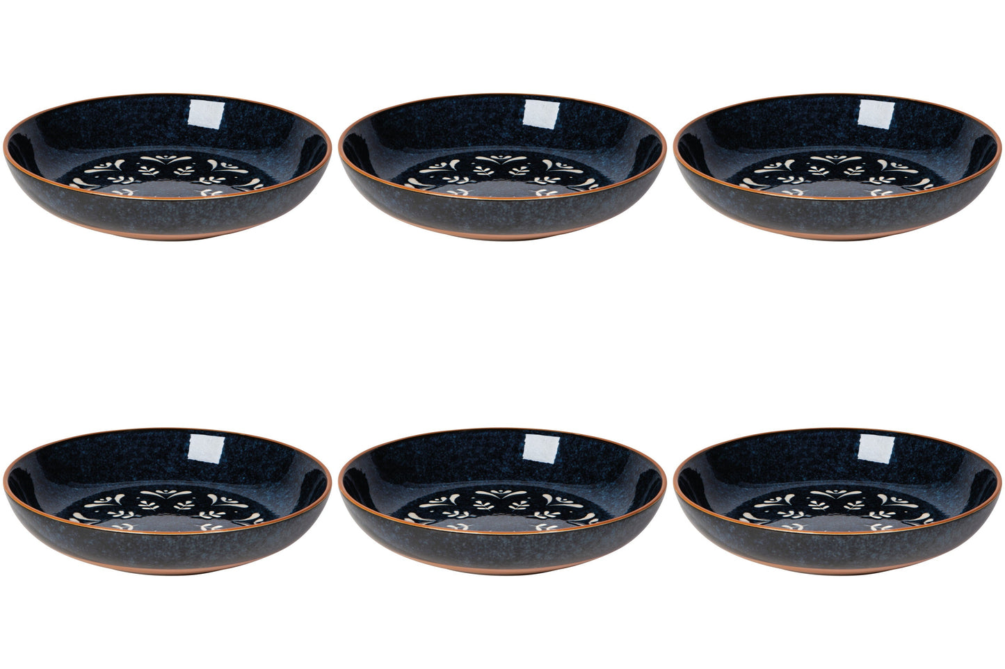 Set of 6 Nightbloom Serving Bowl 8 Inch