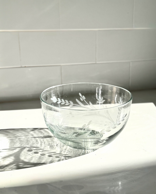 Hand-etched Serving Bowl