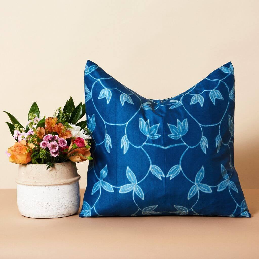 Folio Handcrafted Shibori Mulberry Silk Pillow