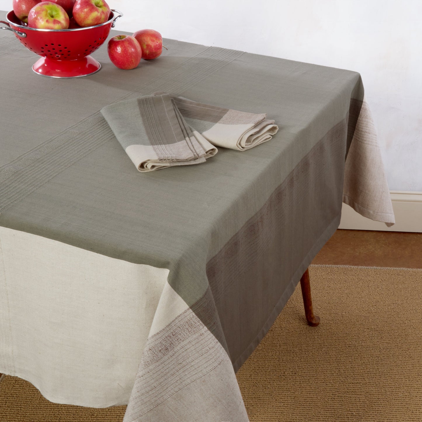 Handwoven Cotton Tablecloth | Raised Weave | Fair Trade | ECOLOOM
