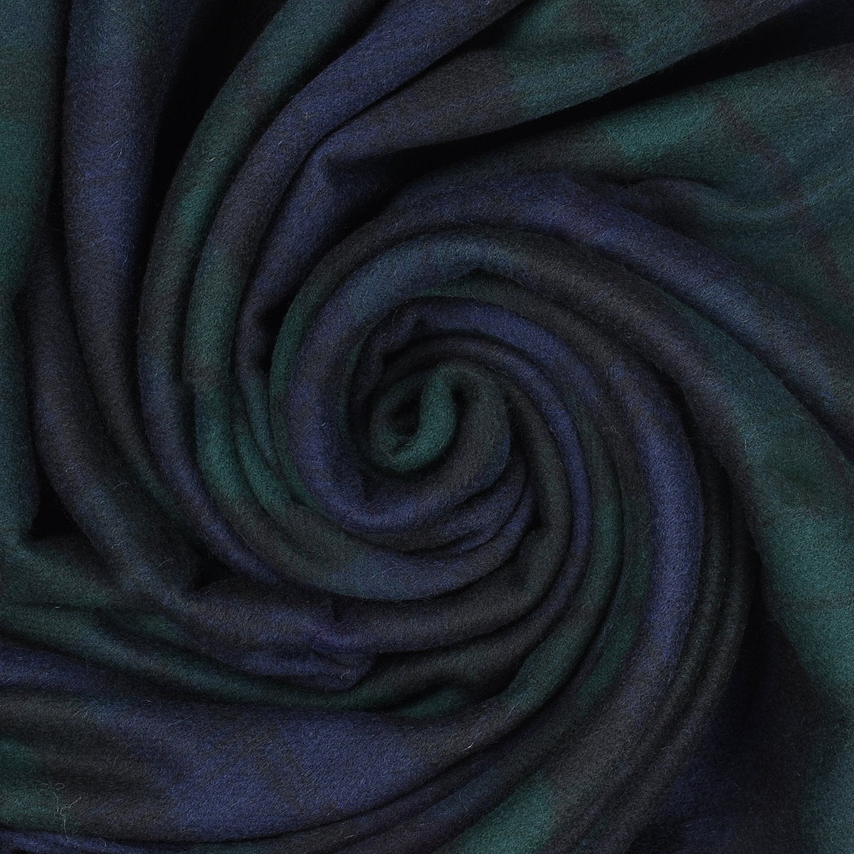 Prince of Scots Highland Tartan Tweed  Merino Wool Throw - Black Watch