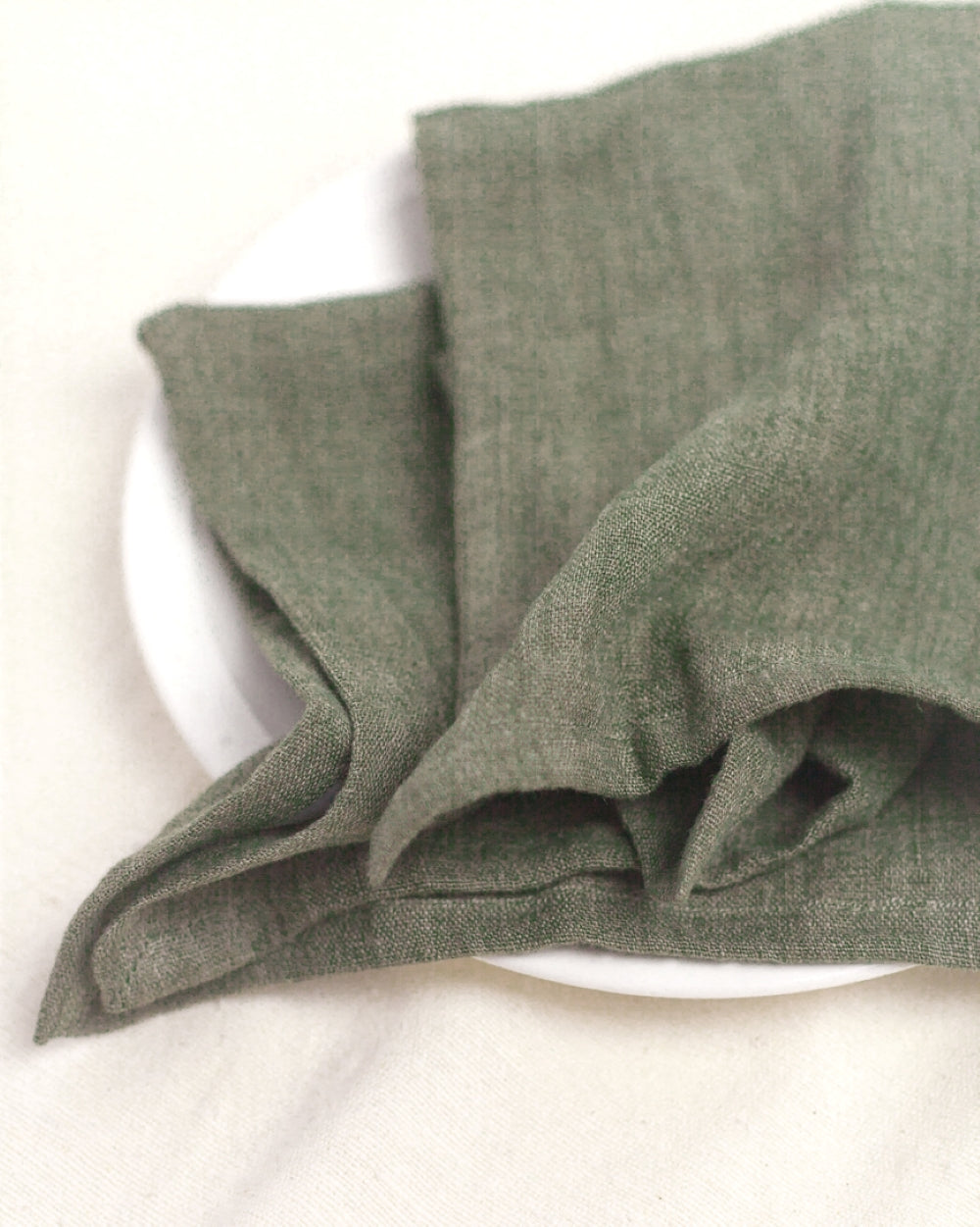 S/4 Stone Washed Linen Hemmed Dinner Napkins
