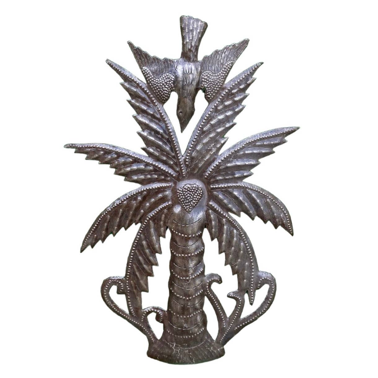 Mini Palm Sculpture, Handmade Haiti Fair Trade, 7" x 11"