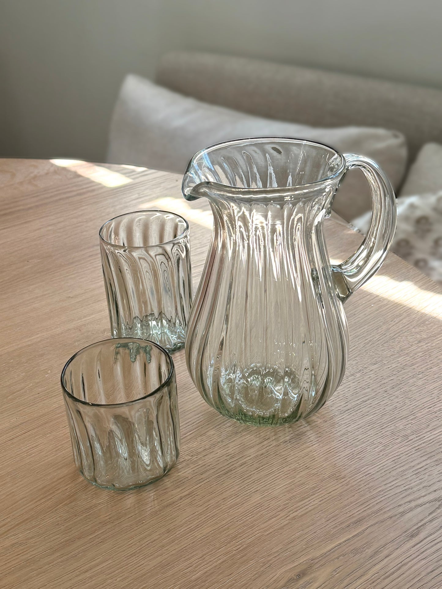 Handblown Fluted Tumbler, Set of 2