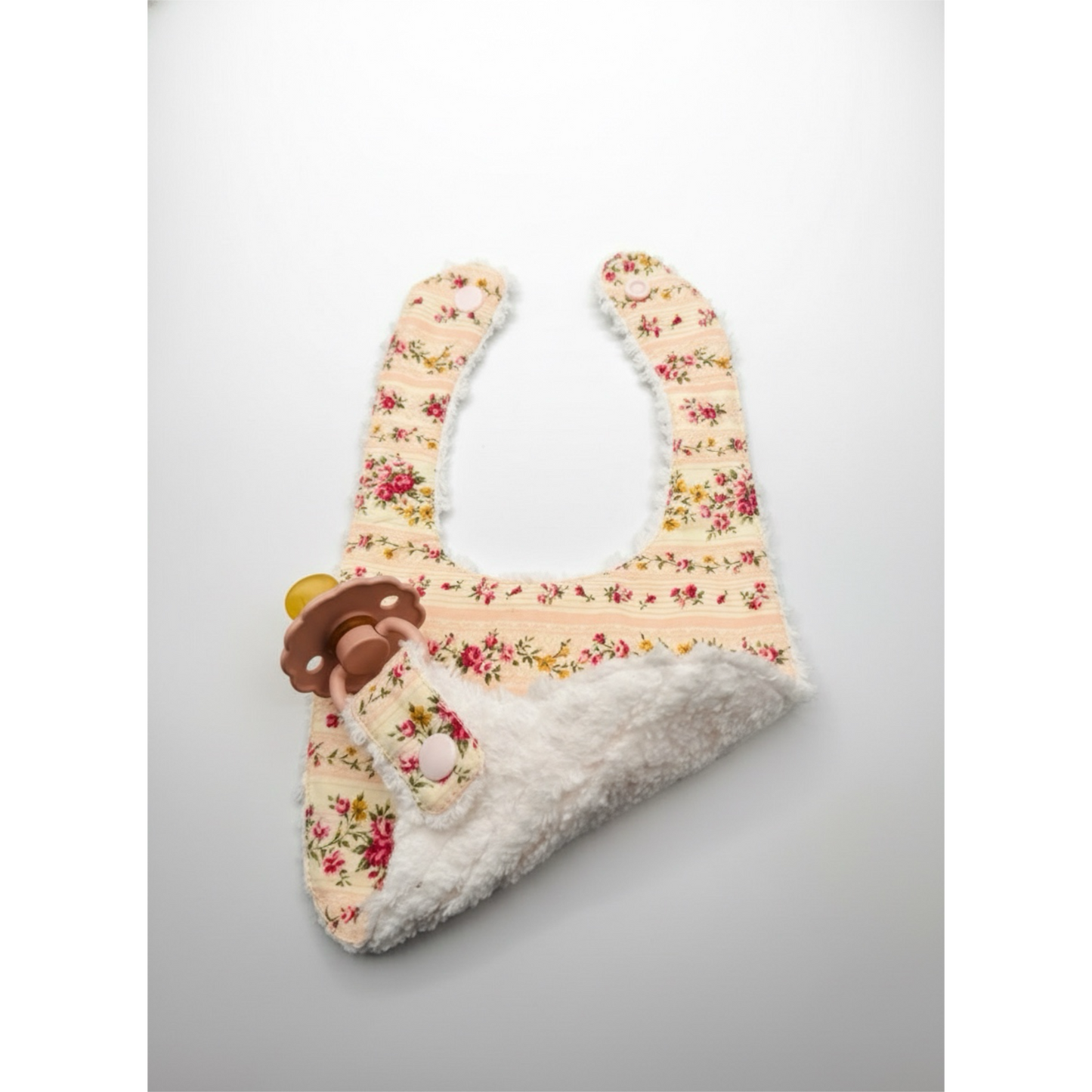 Soothe & Snap Pacifier Bib - Meadowlark Floral