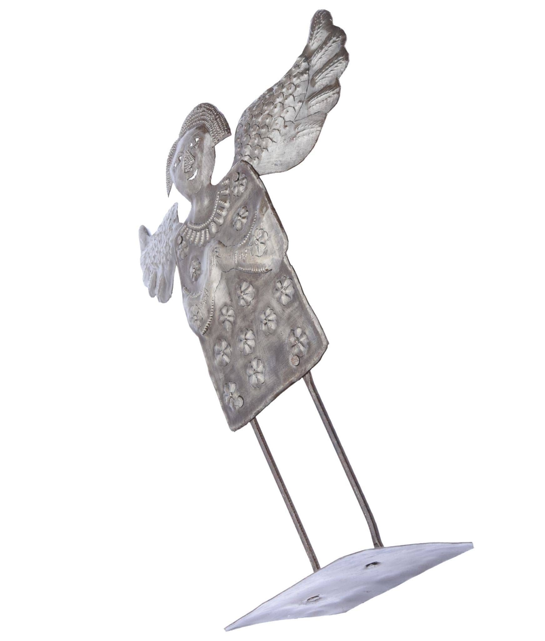 10 Primitive Standing Metal Angels – Handmade Holiday Decor