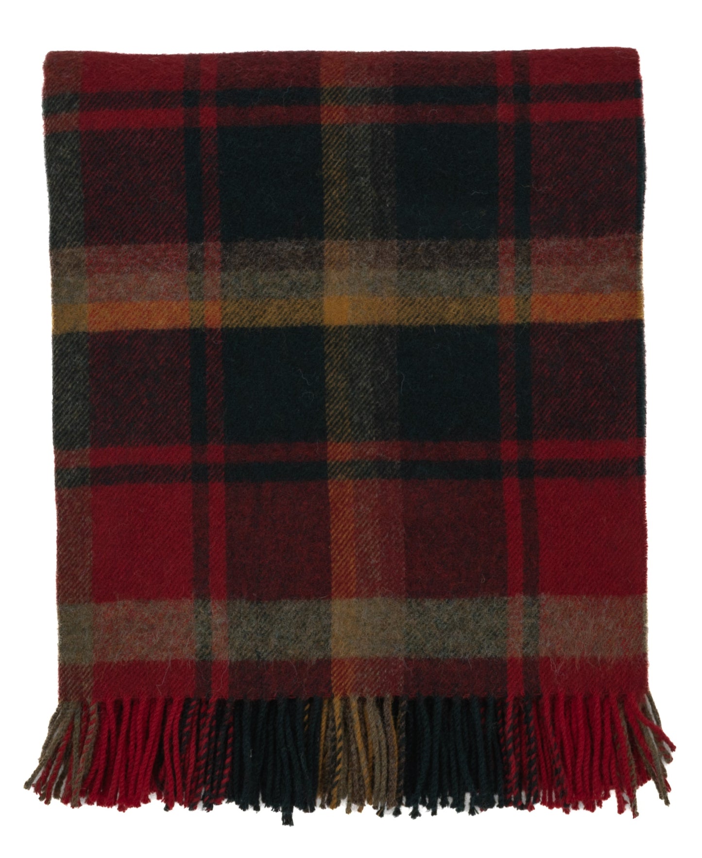 Highland Tweeds Shetland Lambswool Throw - Dark Maple