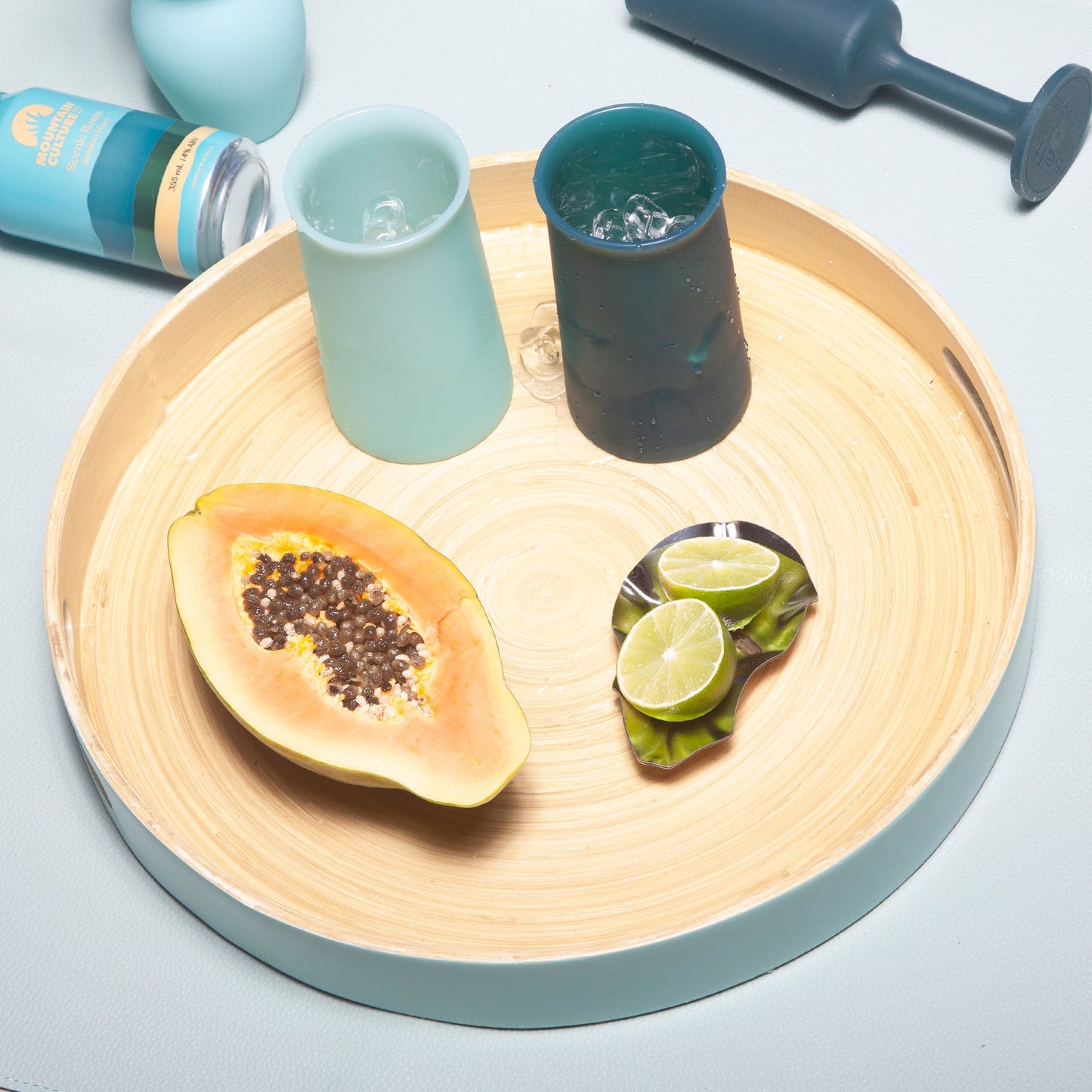 mist + ink | stegg | silicone unbreakable highball glasses