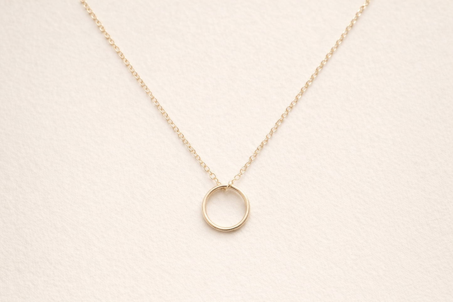 Sol Circle Pendant Necklace | Gold Fill