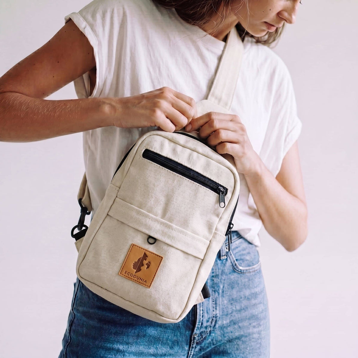 Canvas Crossbody Sling Bag for Men | Umoja Large Sling Bag for Women