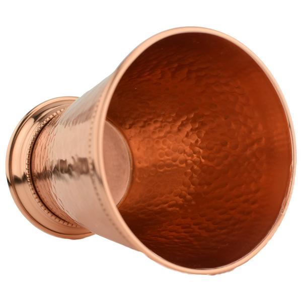 S/4 Hammered Copper 12 Ounce Mint Julep Cup