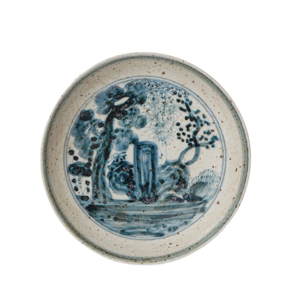 Small Blue and White Porcelain Three Friends Dish