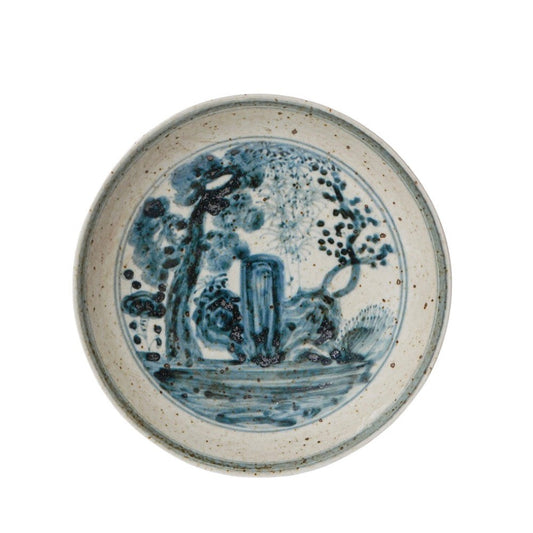 Small Blue and White Porcelain Three Friends Dish
