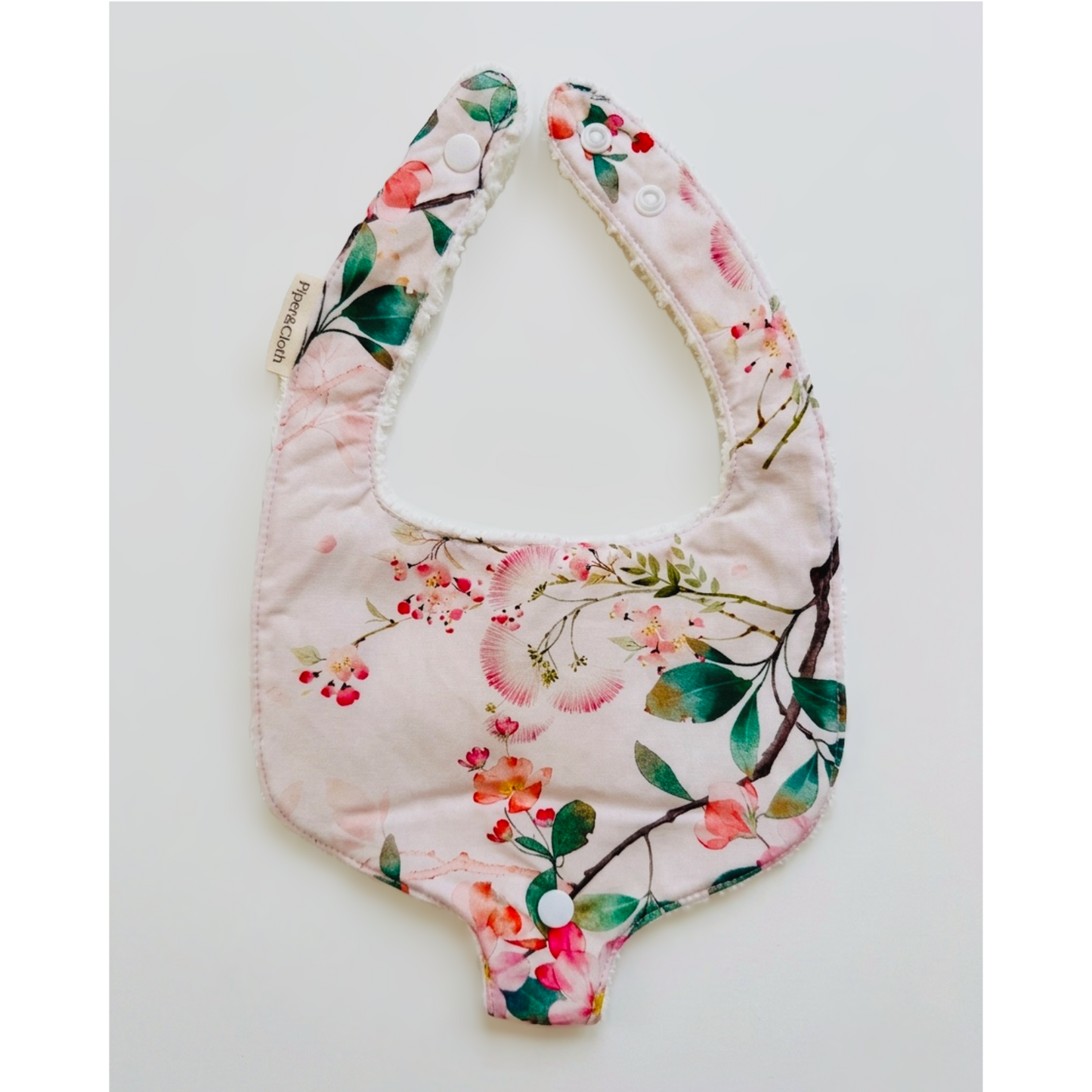 Soothe & Snap Pacifier Bib – Blush Botanical