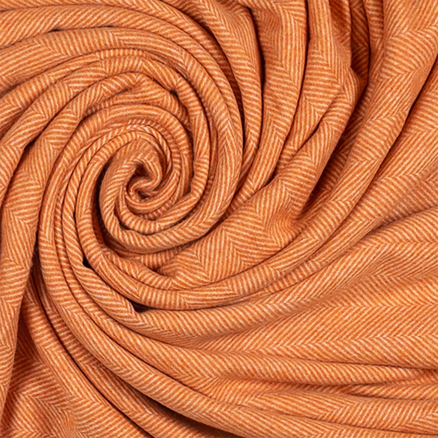 Southampton Home Merino Wool Herringbone Throw - Heirloom Tomato