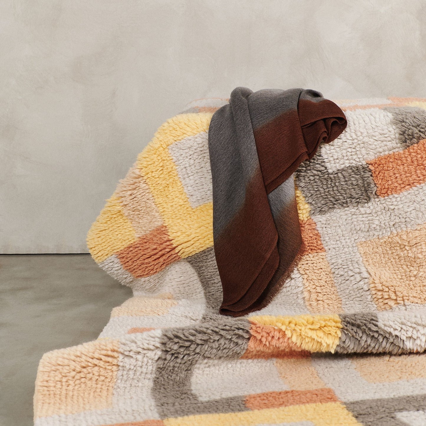 Simply Taupe Brown Gray Hand Spun Merino Handloom Throw