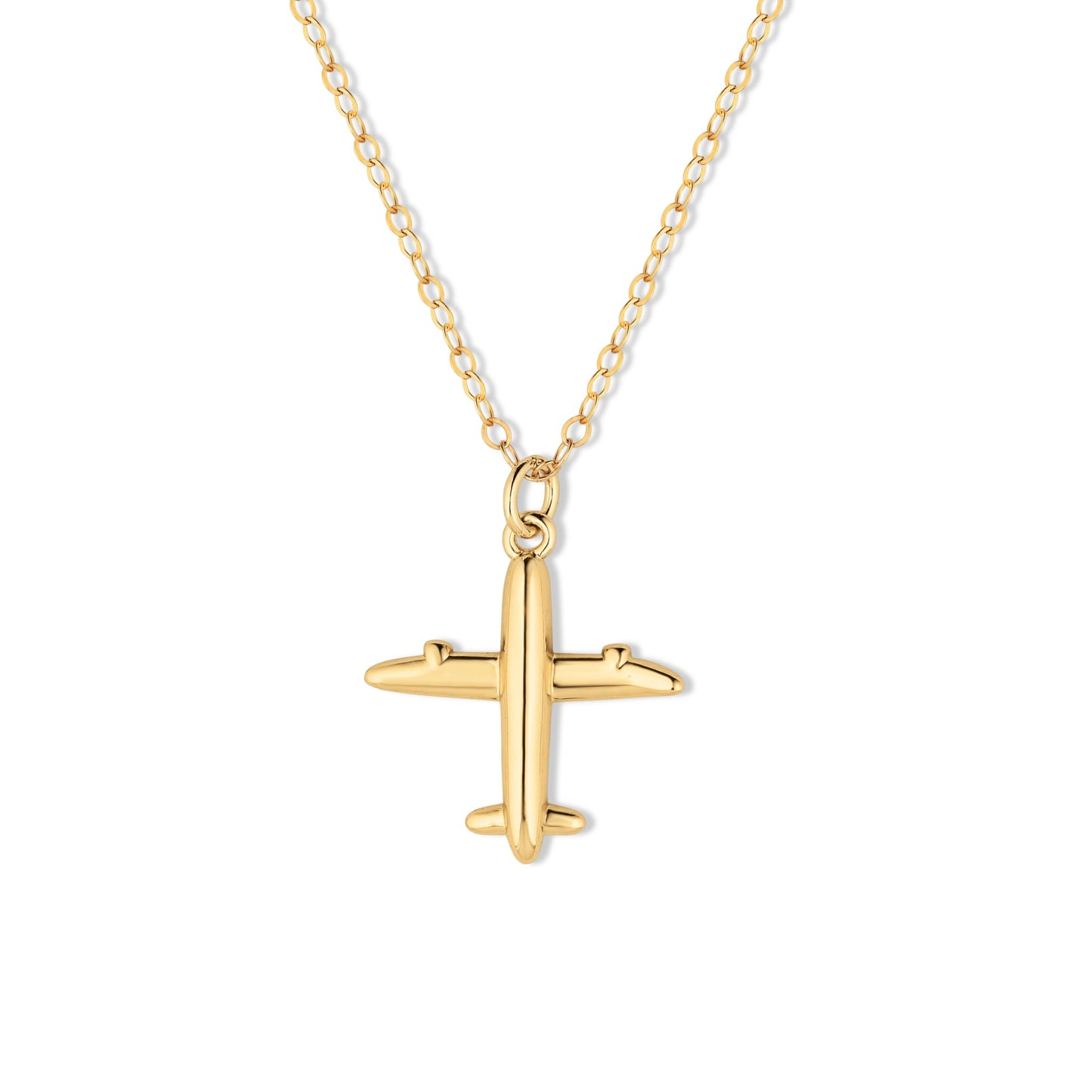 Catch Flights and Feelings Airplane Necklace | Gold Filled