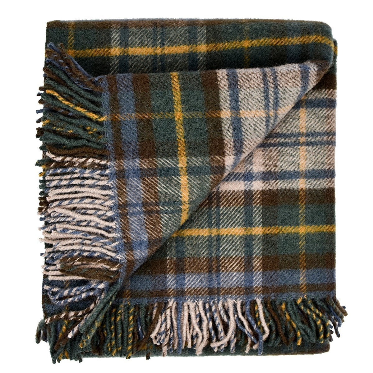 Highland Tweeds New Wool Fluffy Throw - Antique Dress Gordon