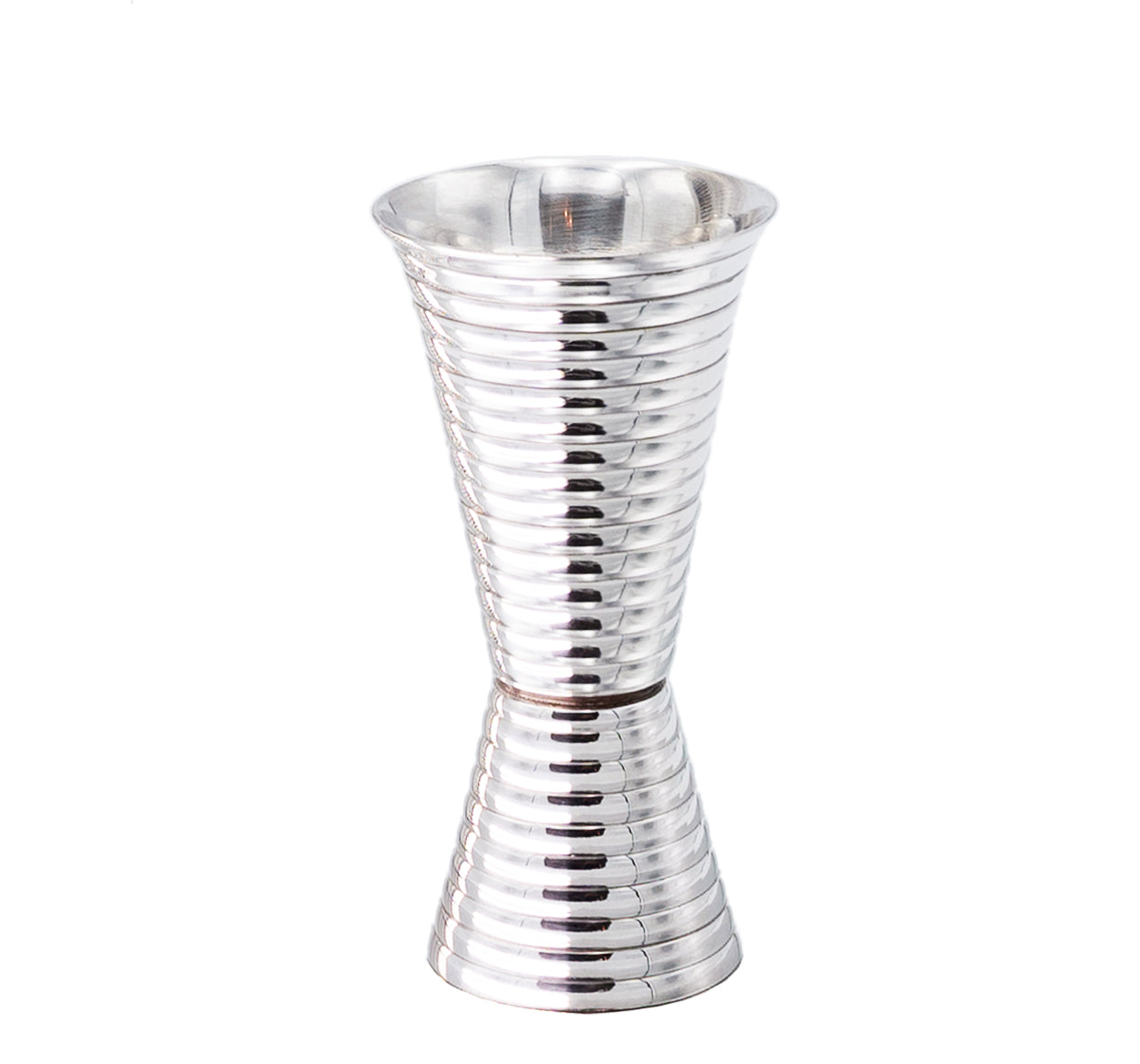 Fluted Silver Double Side Jigger
