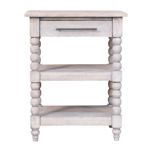 Solid Wood Barclay Acid Wash Side Table
