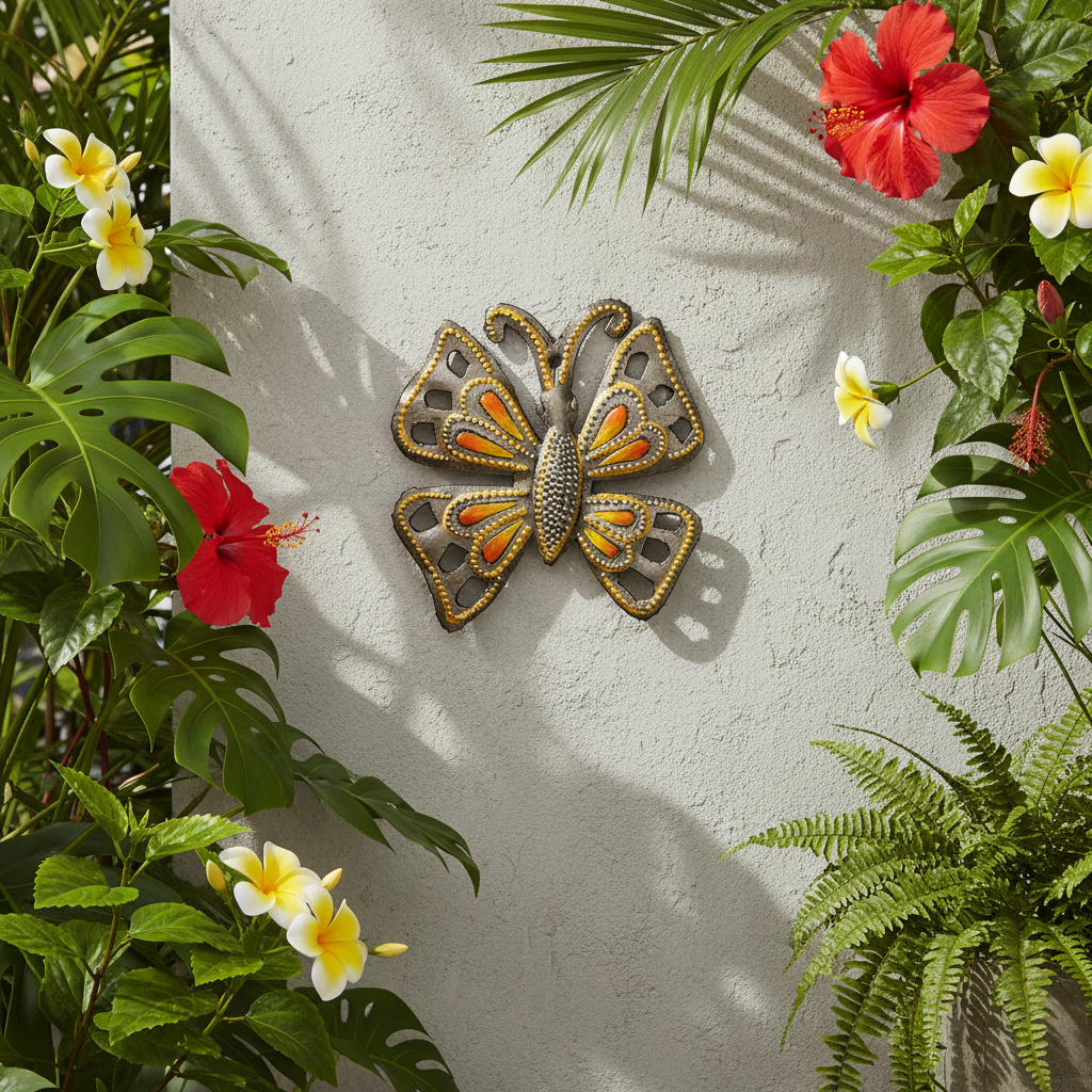 Orange Butterfly Ornament