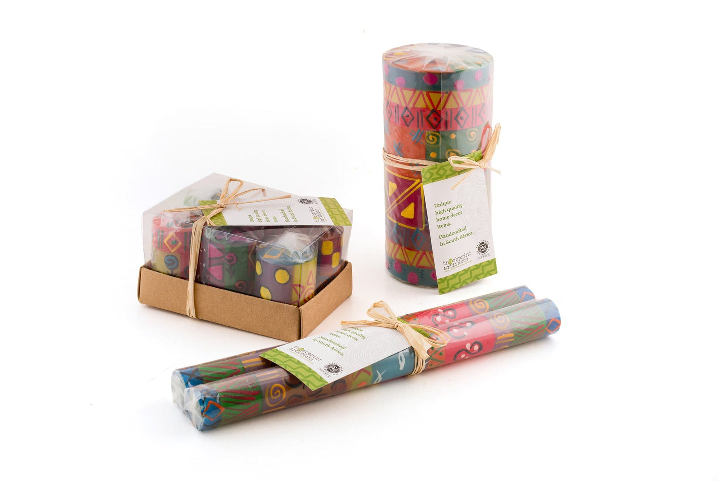 Multi Color Painted Candles