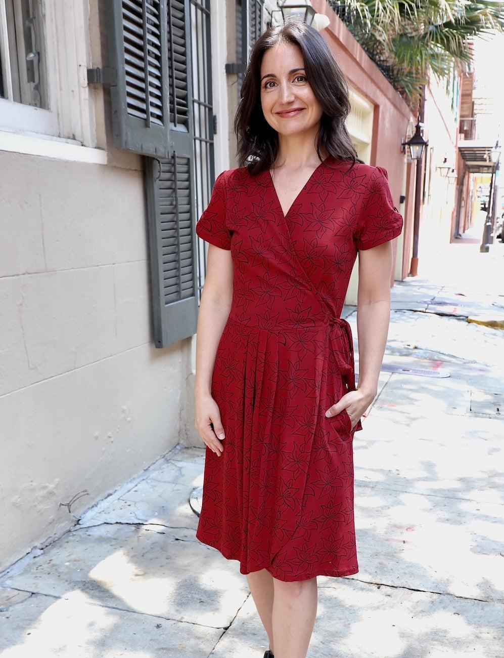 Cabernet Organic Wrap Dress