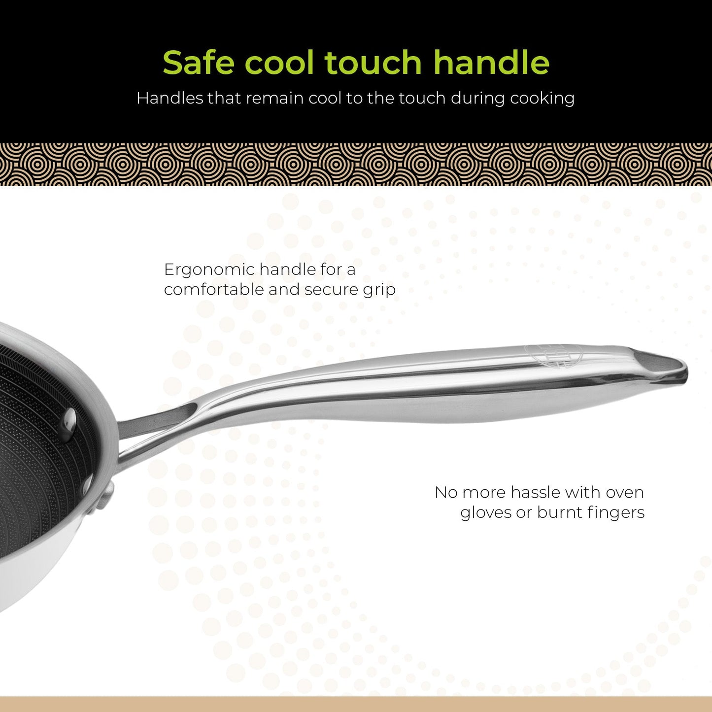 BE | LIVING - Circlad Series - 10” / 26 cm Frying Pan - Triply Stainless Steel Circlad