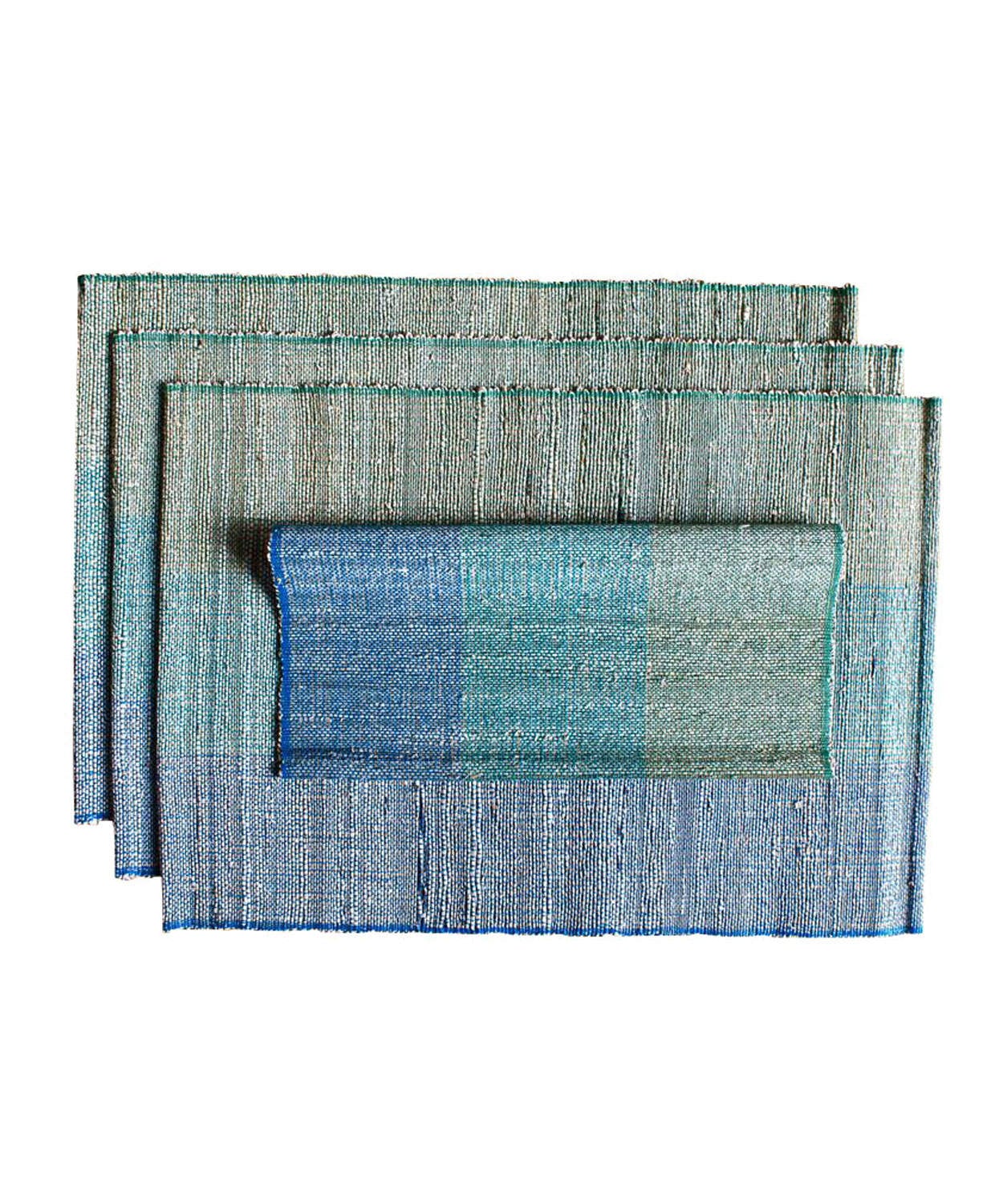 Handwoven Placemats | Banana Stem Fiber & Cotton | Set of 4 | Fair Trade | BISCOTTI STRATA