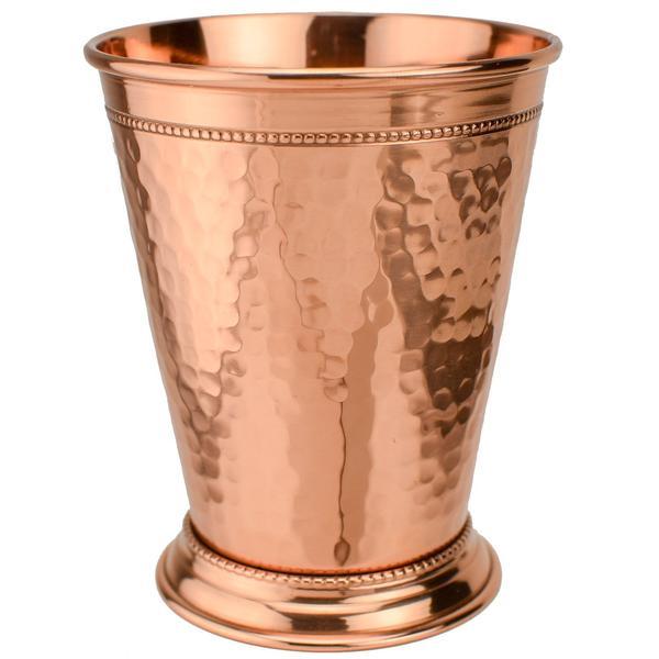 S/4 Hammered Copper 12 Ounce Mint Julep Cup