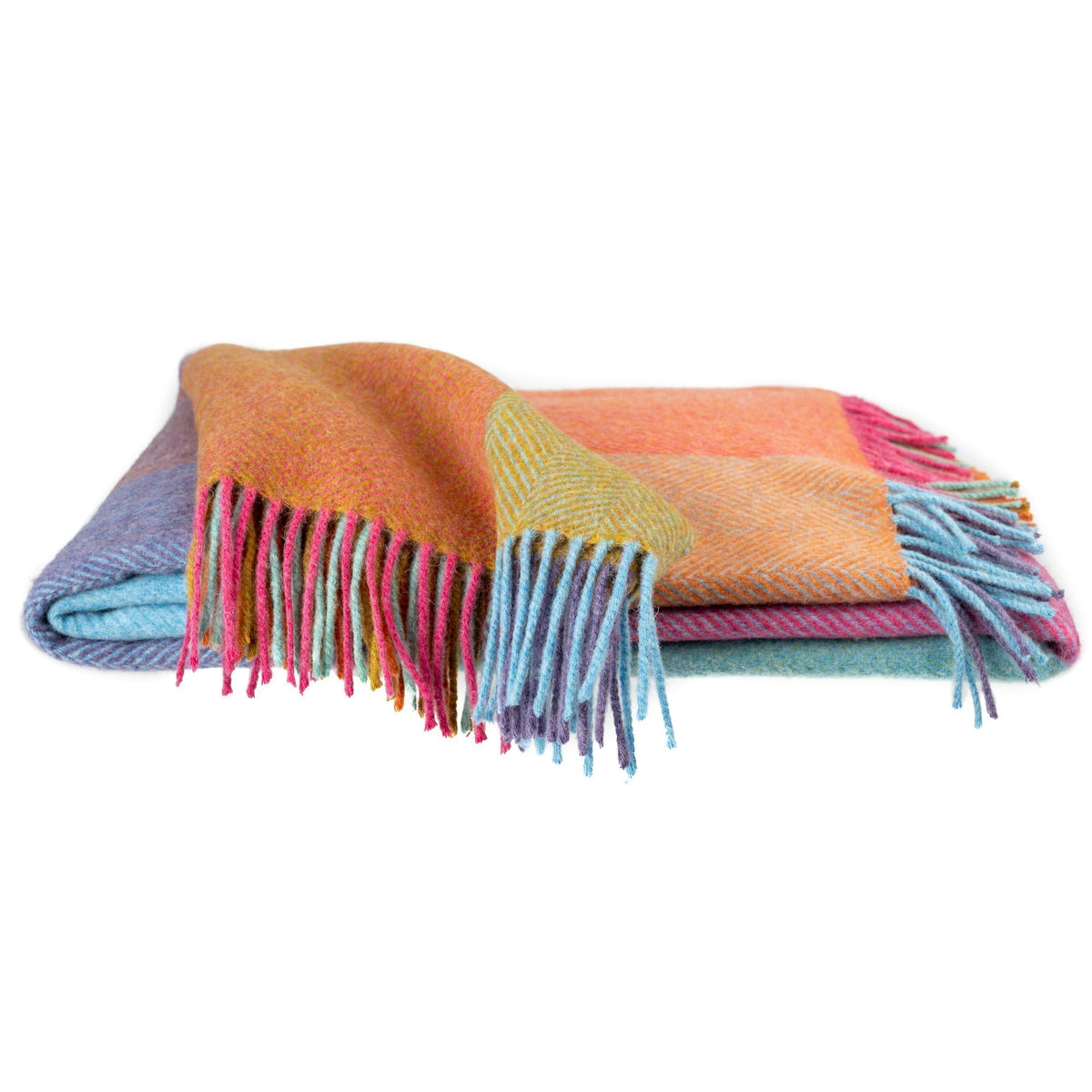 Southampton Home Merino Wool Throw – Block Kaleidoscope