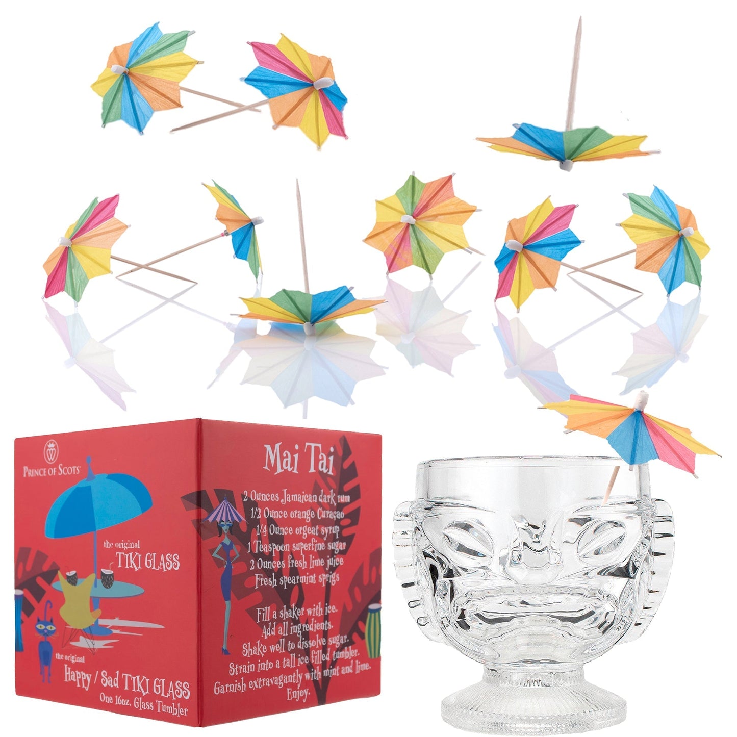 The Original Happy/Sad Tiki Glass Party in a Box