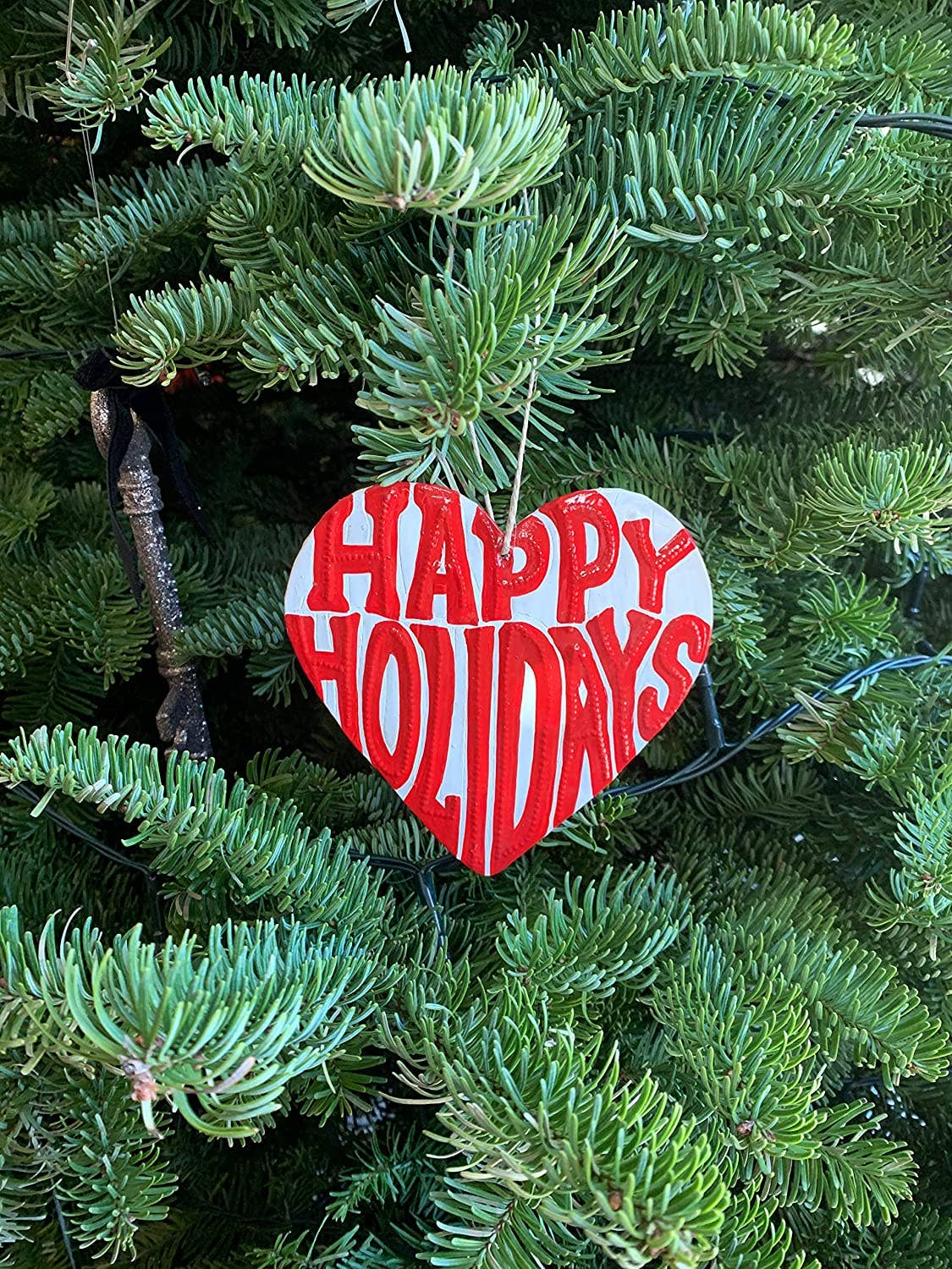 Ornament, Decor Collection, Happy Holidays Heart 4.25