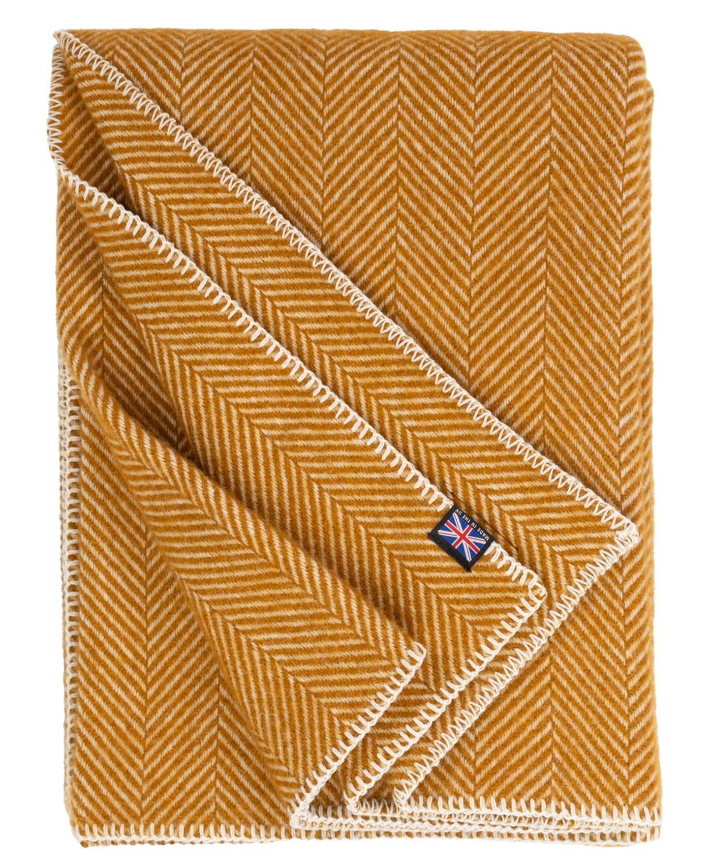 Highland Tweeds Big Throw - Whiskey Herringbone