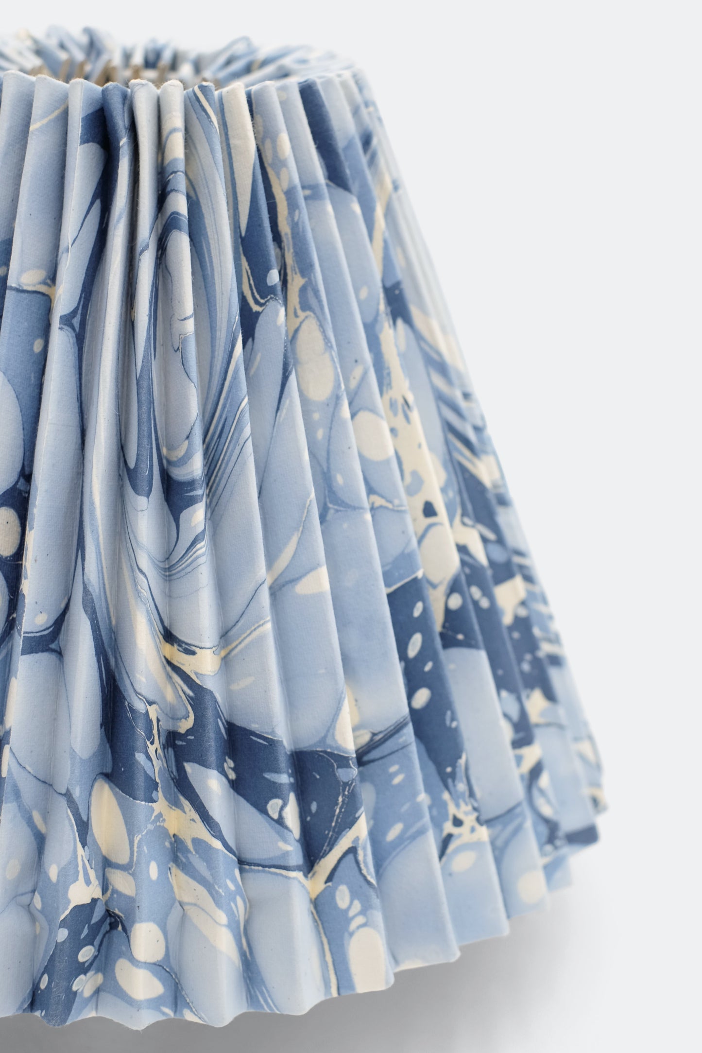 10" Pleated Empire Lampshade —  Hand-Marbled